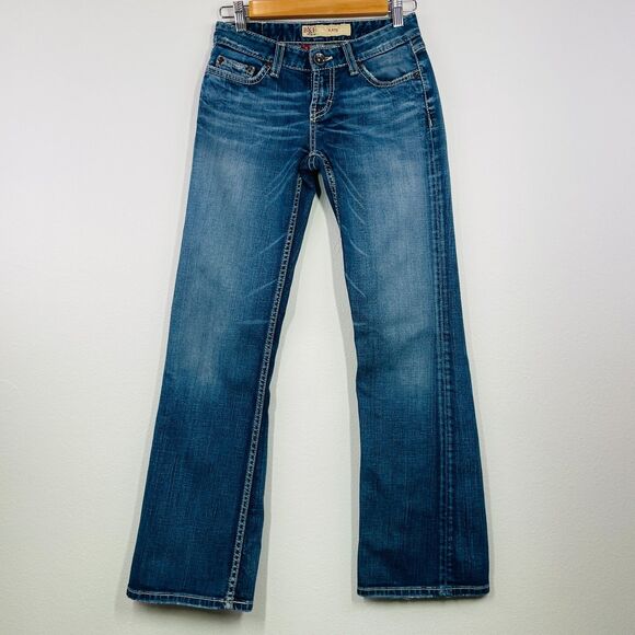 BKE Denim Jeans Kate Stretch Embroidered VTG Y2K Jeans BKE Jeans 24x29 (25x31.5) - Picture 1 of 16